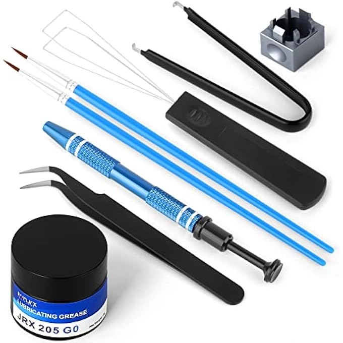 rayihni JRX 205G0 - 15G/0.53OZ + Switch opener + Lubrication Pen + Tweezers + Switch Puller + 4-Claw Grabber + Keycap puller