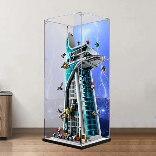 Acrylic Display Case - 76269 Tower 40 x 30 x 95 cm Transparent Dustproof Display Box Only