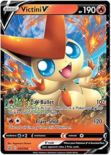 Pokémon Pokemon Victini V 021/163 - English + Toploader
