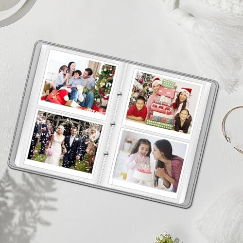 3.5x4.5" 64 Pockets Leather Photo Album