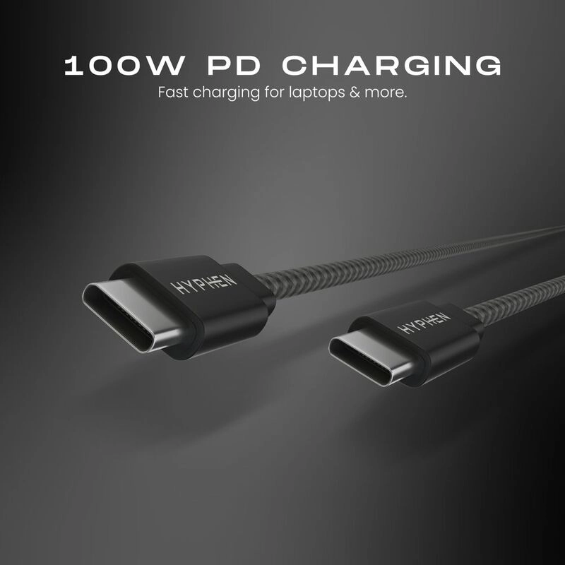 Charge Cable 100W USB-C to USB-C 0.3m Braided
