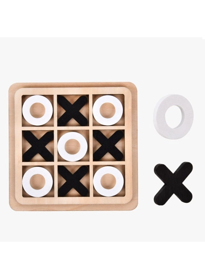GLEVAR Tic‑Tac‑Toe - Wooden Portable