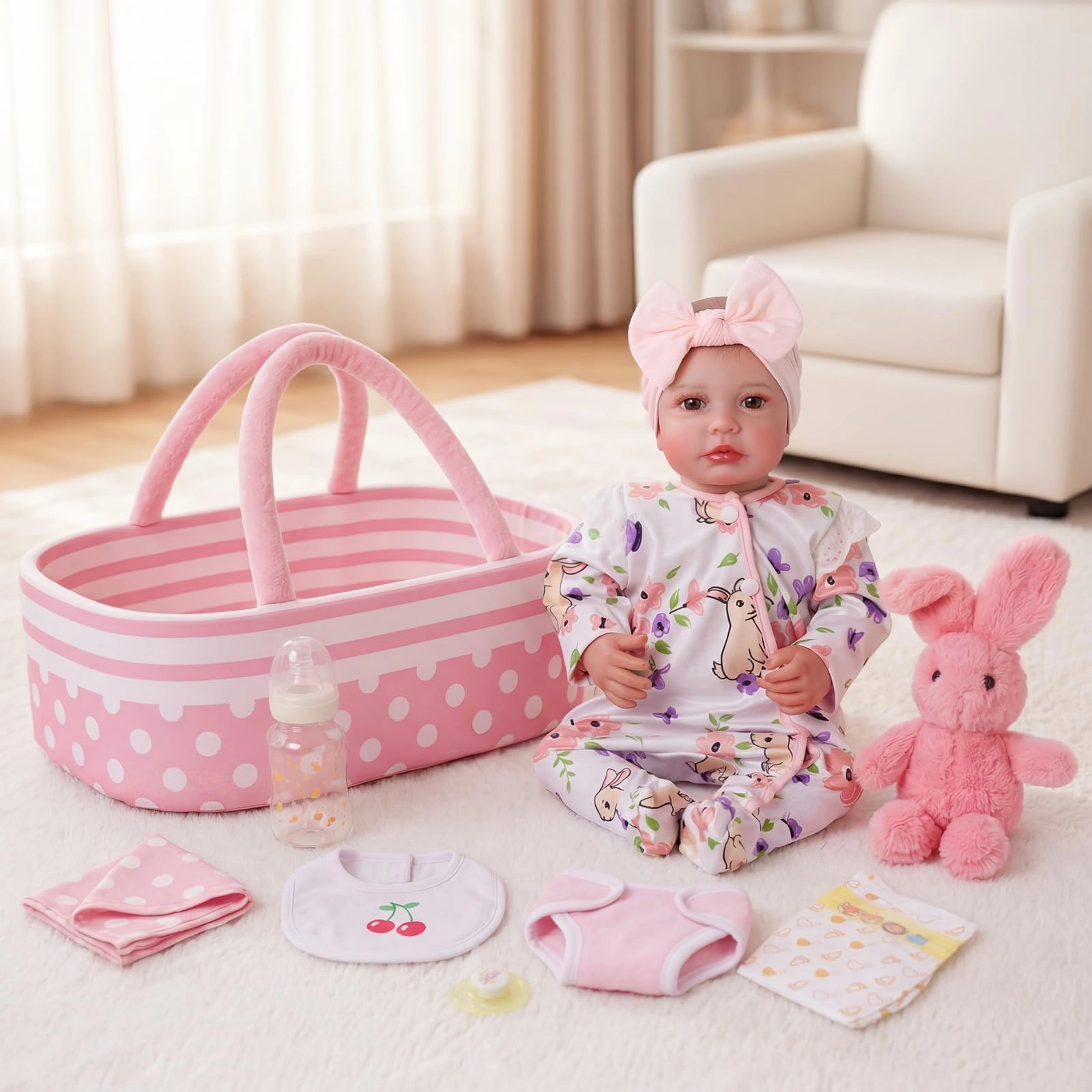 BABESIDE Reborn Baby Doll - 20 Inch Vinyl Cloth Body Black Ages 3+