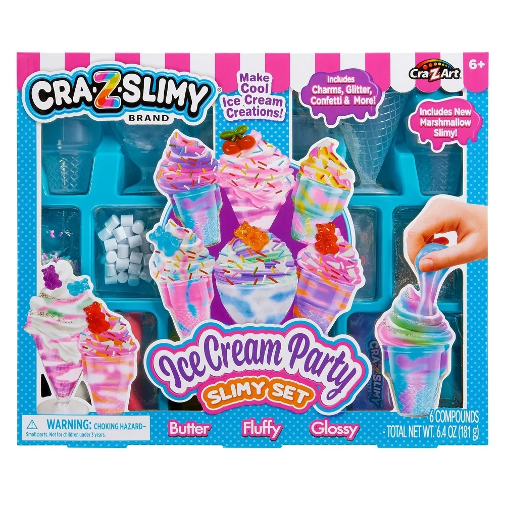 CRA-Z-SLIMY Ice Cream Party Slime Set - 6+ years