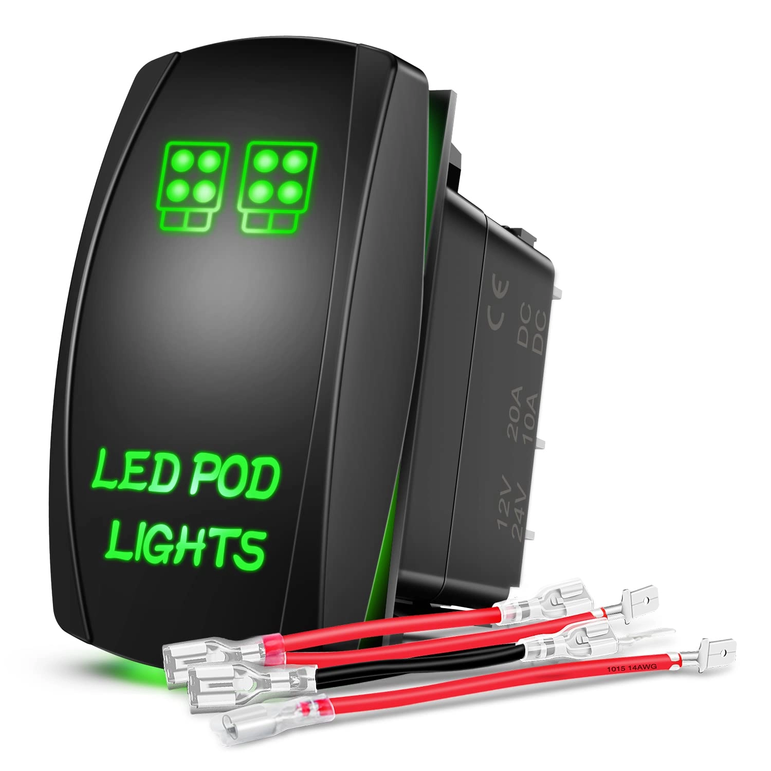 Nilight 5 Pin Rocker Switch - 20A/12V 10A/24V