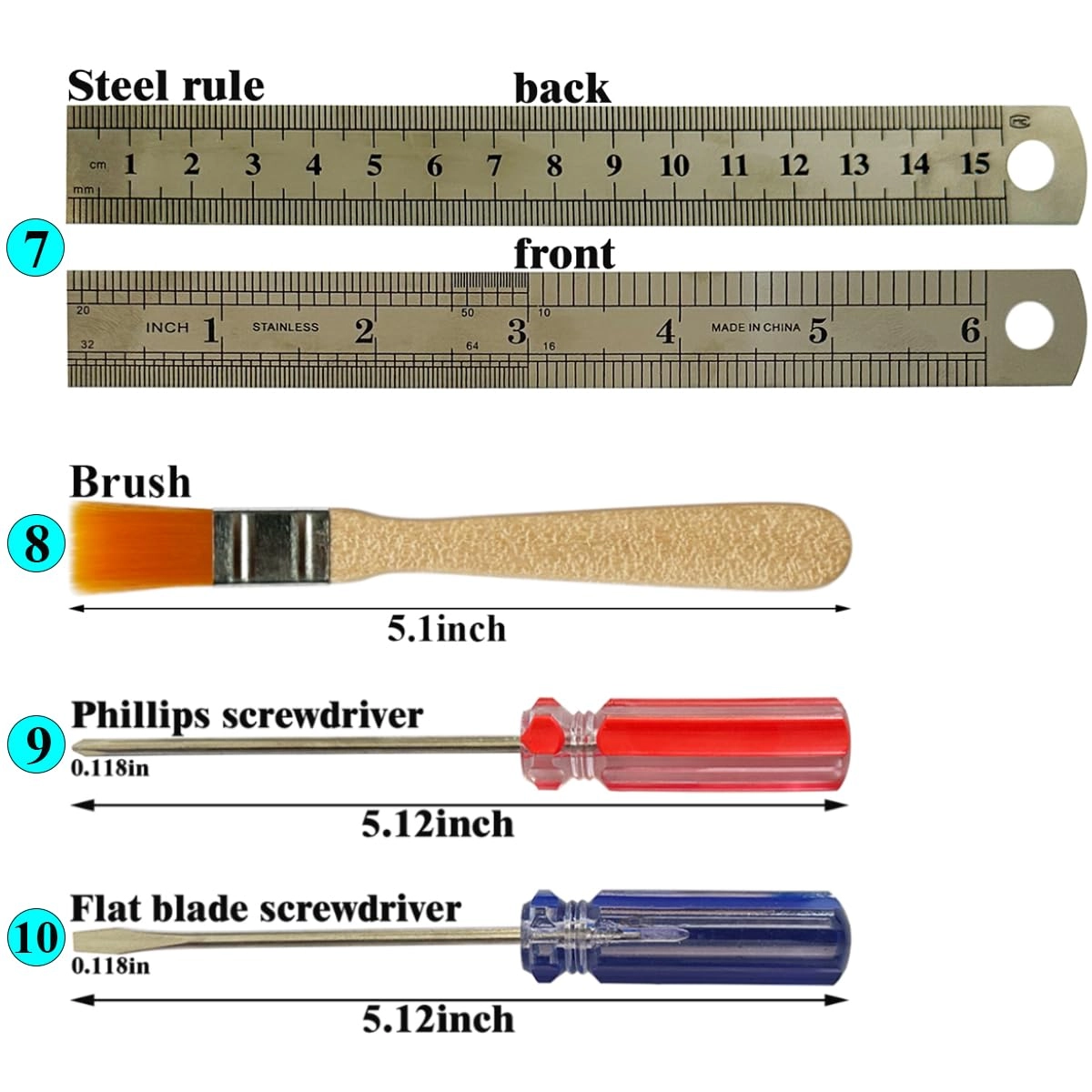 Model DIY Tool Kit - stainless steel 32 pieces