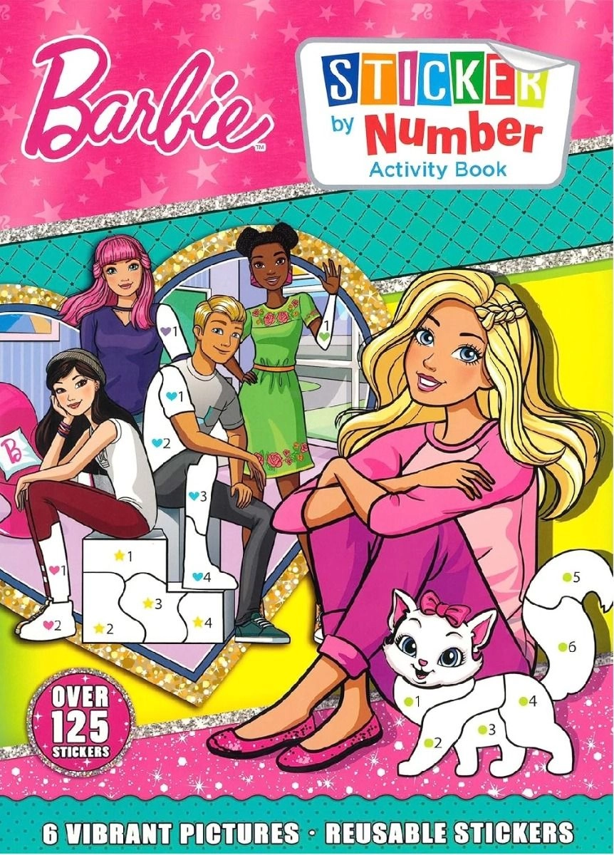 Alligator Barbie Sticker Book Reusable