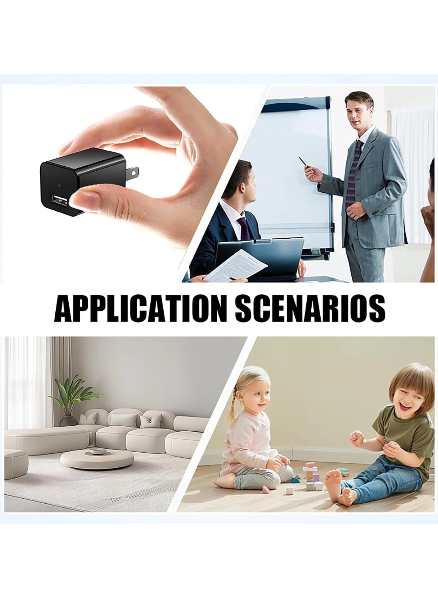 Invisible Camera Charging Adapter - 1080P 30 frames per second