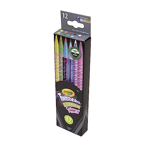 Twistables Crayon Pencils - Bold & Bright - 12 Pcs