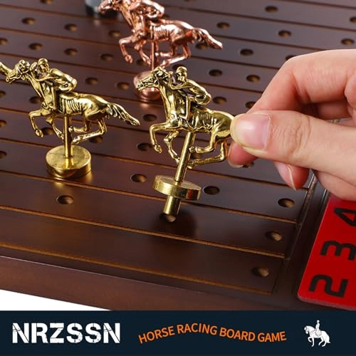 Horse Race Board Game - 11 Horses 4 Dice Solid Wood