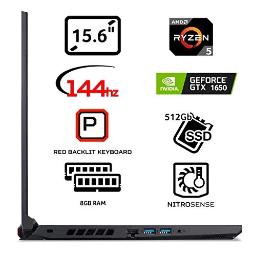 Nitro 5 - 15.6'' Ryzen 5 4600H 8GB DDR4 512GB SSD