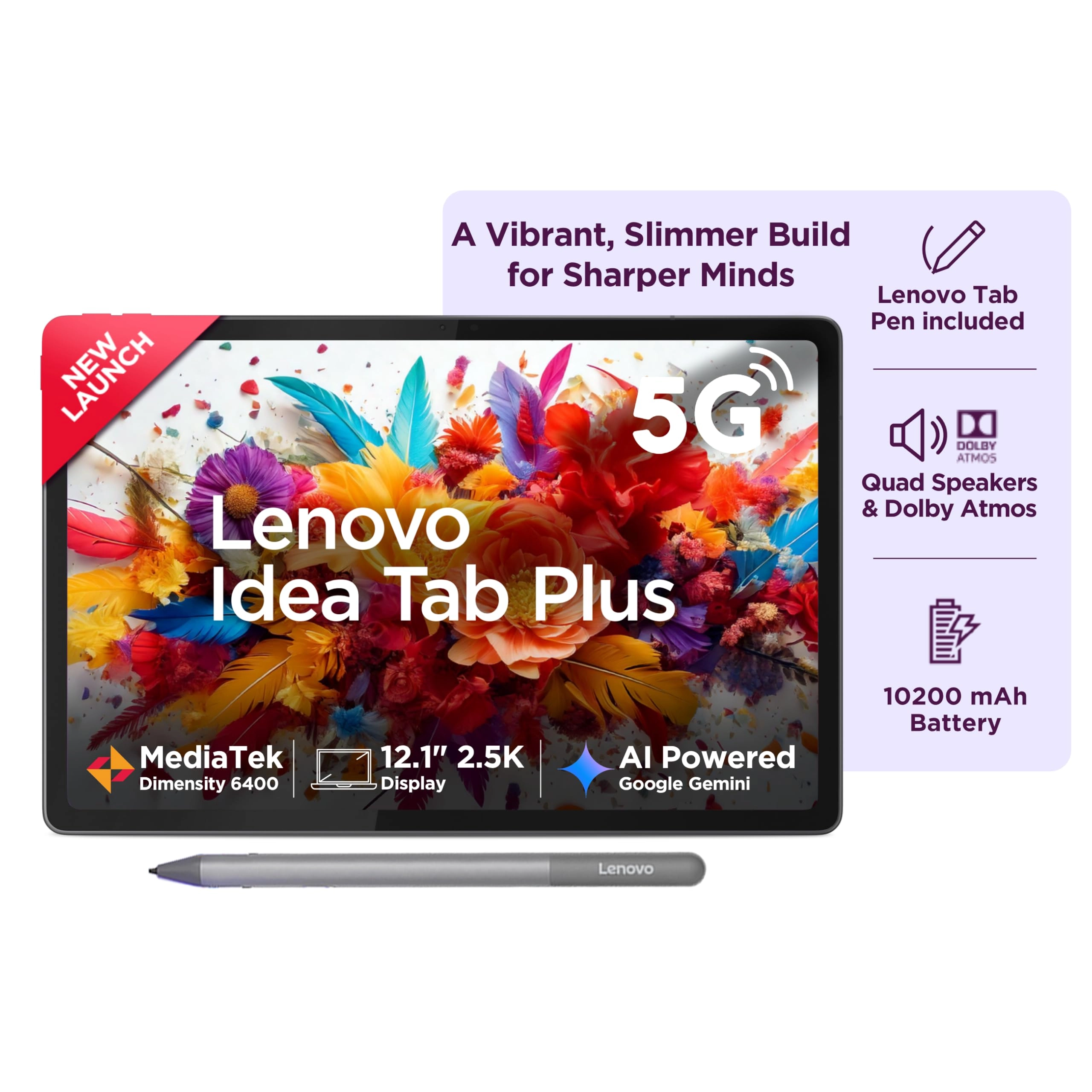 Lenovo, Padget Electronics Pvt Ltd, A-23, SECTOR-60, NOIDA, GAUTAM BUDDHA NAGAR UTTAR PRADESH,India-201301 Idea Tab Plus - 256GB 12.1"