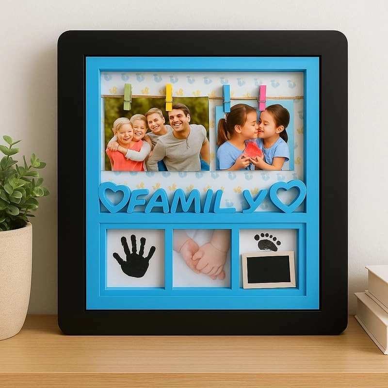 Baby Boy Photo Frame - 4 Photo Slots