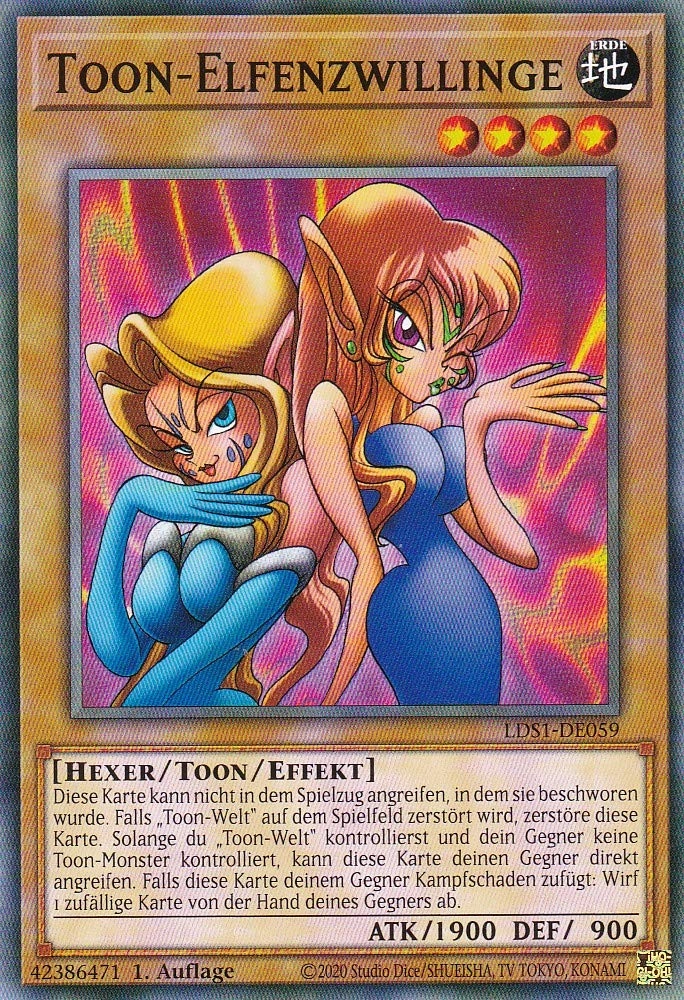 TCG Toys (Near Mint) Anime Toon Elf Twins LDS1-DE059 - German