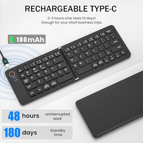 Foldable Bluetooth Keyboard - Wireless