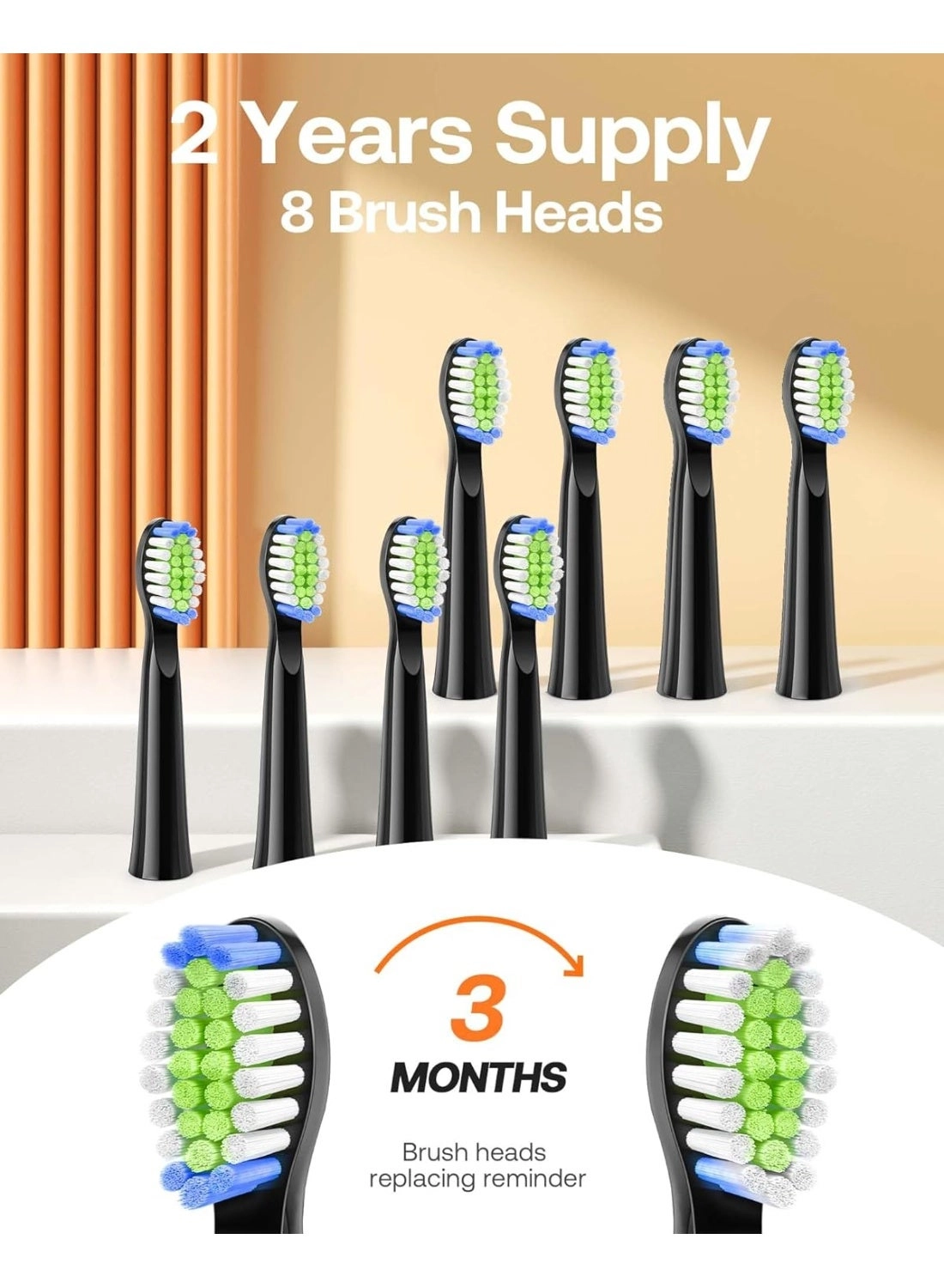 D2 - 40000 movements per minute 8 Replacement Heads 5 Modes