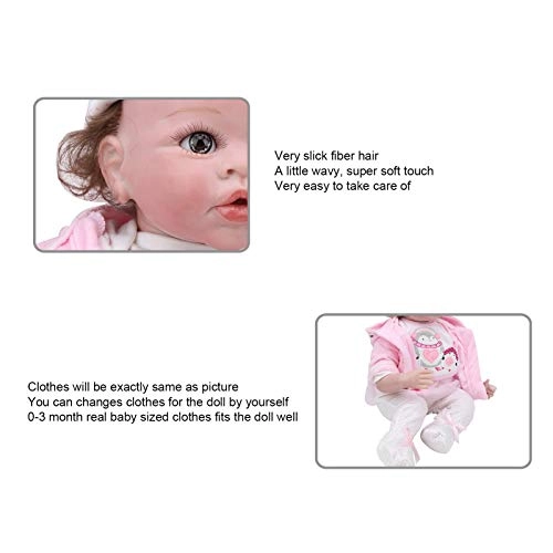 Reborn Baby Doll - 55cm Vinyl Silky Hair