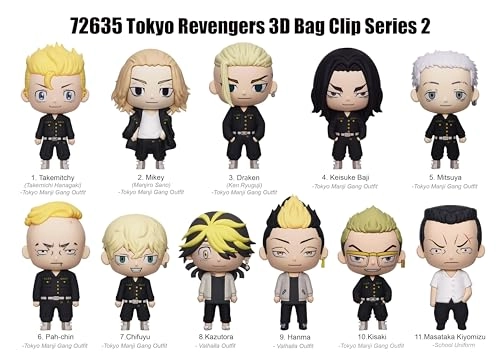 Tokyo Revengers Collectible Character Clips - 12.7 cm