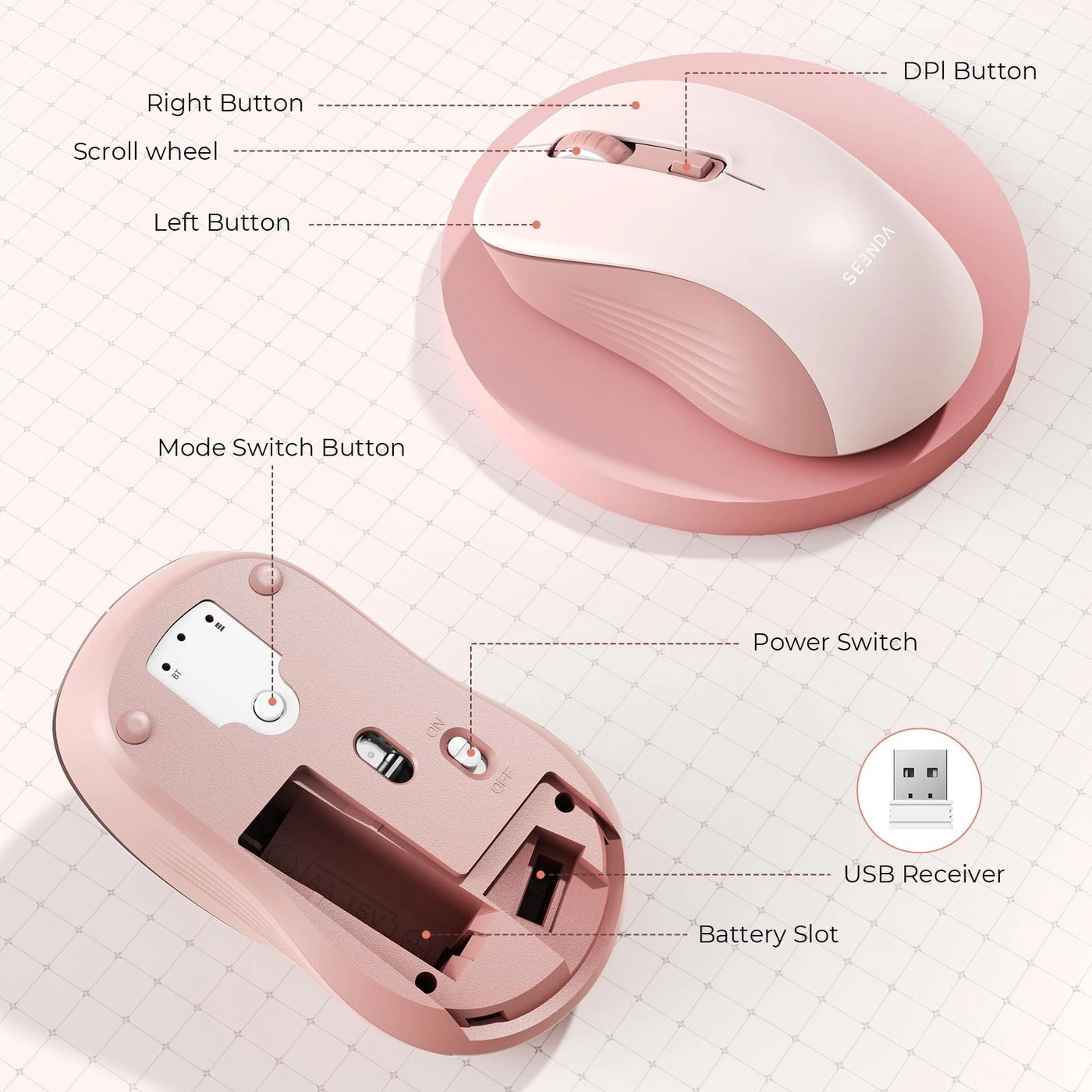 Wireless Mouse - Bluetooth USB