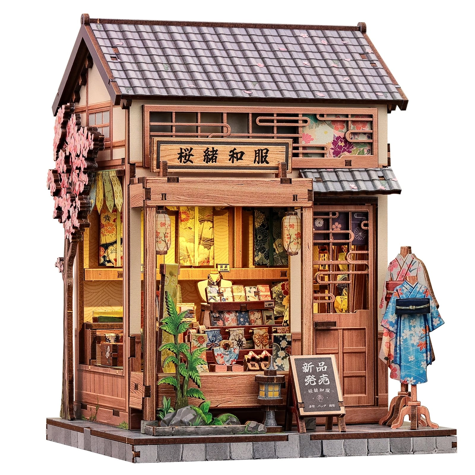 CuteBee Sakura Kimono Book Nook Kit - Sakura O Kimono Shop 1:24