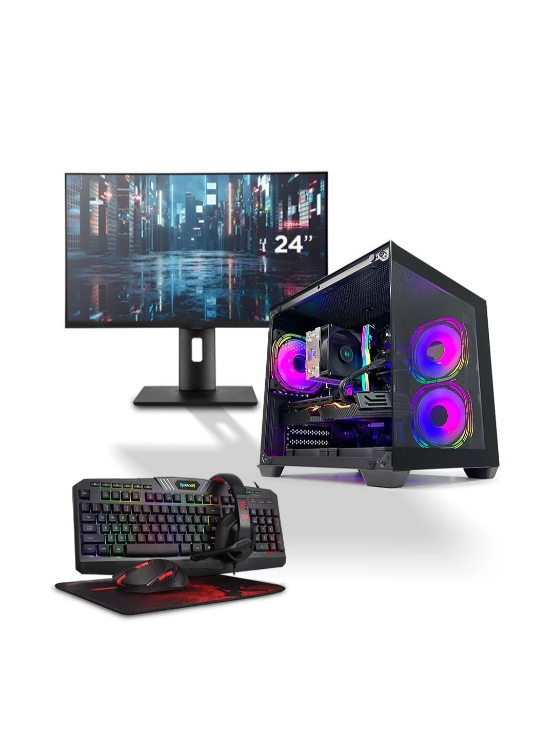 Game Sekret GSK-DNAGPCFB-INTL-0001 - i5-12400F 32GB 1TB + 24" FHD Monitor + Gaming Accessories