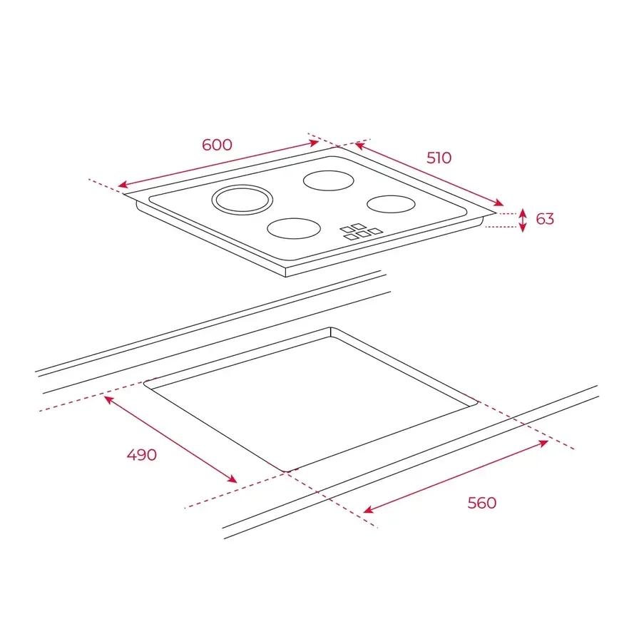 TZ 6415 Ceramic hob