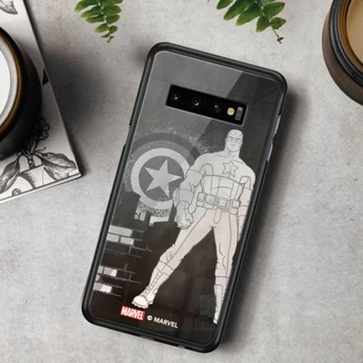 Captain America Soldier Back Case for Galaxy S10 Plus