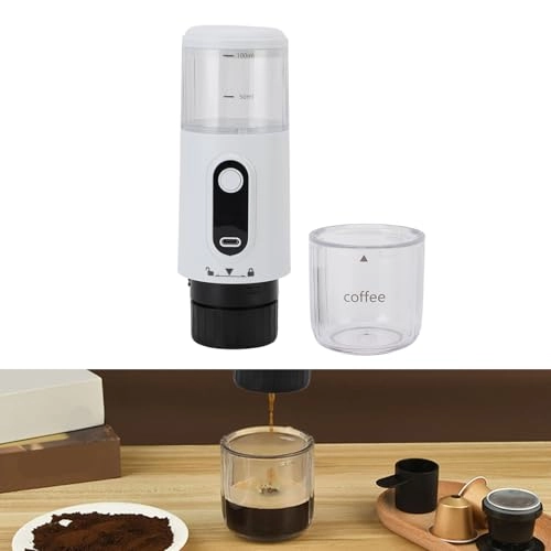 Portable Electric Espresso Machine - 1.6E+2 Milliliters capsules and ground coffee
