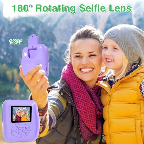 Instant Print Camera - 1080P Pink