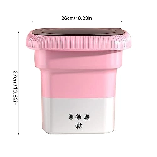 Mini Portable Washing Machine | Foldable Small Washer Machine For Travel Laundry | Folding Little Washing Dryer For Baby Clothes, Socks, Towels, Underwear