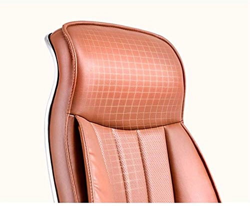 Desk Chair - PU Leather Brown High Back