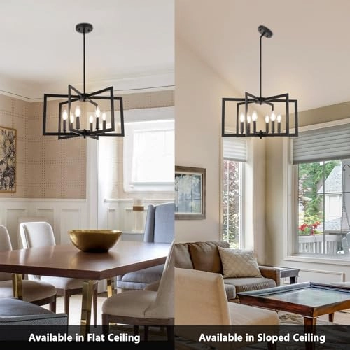 Modern Chandelier - 6 Lights Adjustable Height