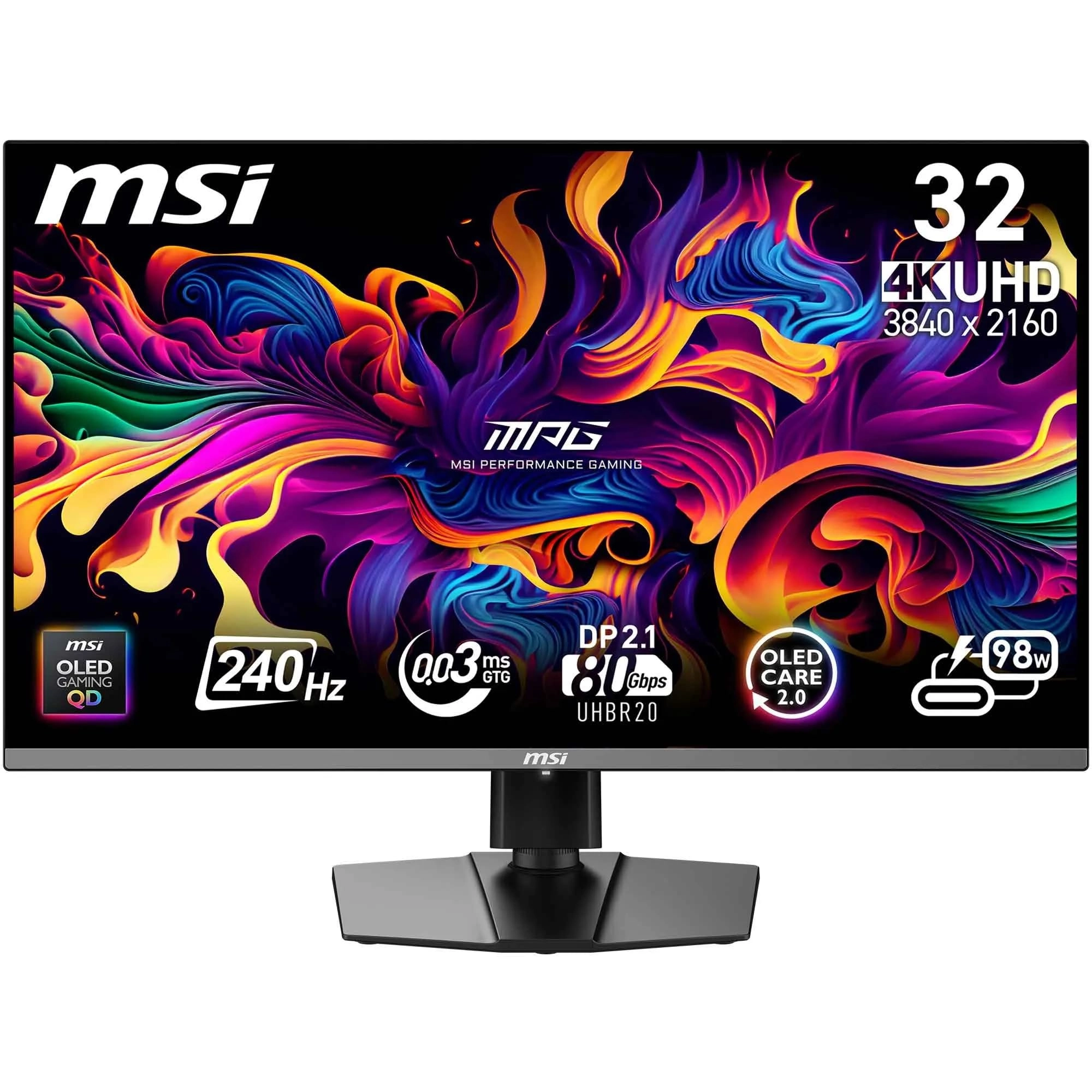 MSI MPG 322URXDE QD-OLED - 9S6-3DD29A-021 31.5 Inches 3840x2160