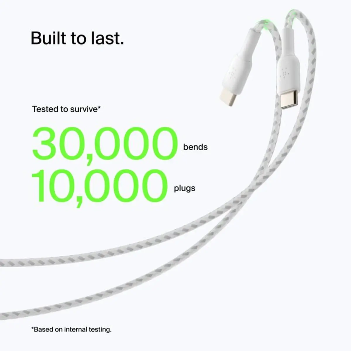 boost charge Braided Cable USB-C to USB-A 2m