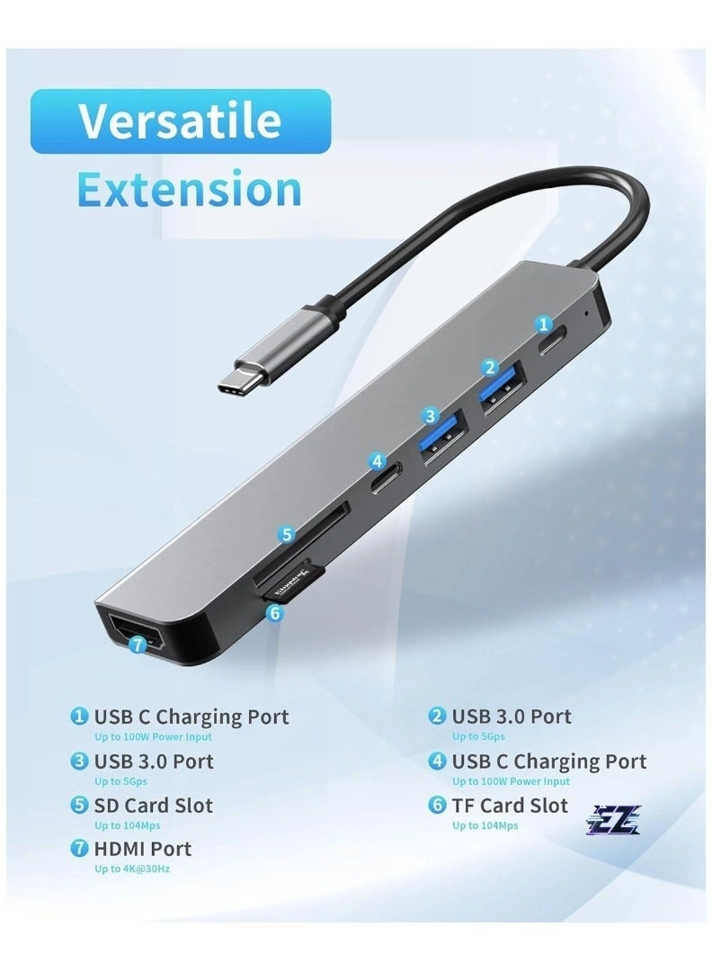 USB C Hub - 4K HDMI 100W PD