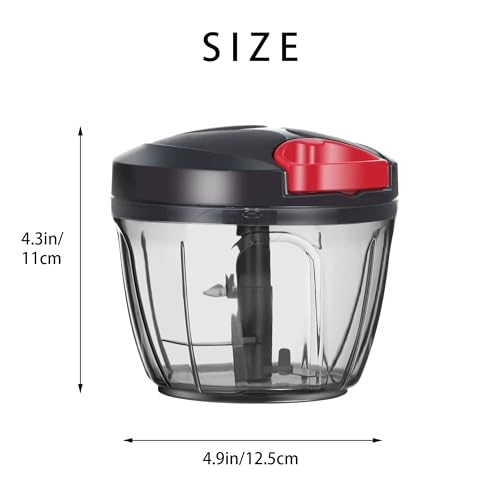 Manual Food Processor - 16.9 Fluid Ounces three blades