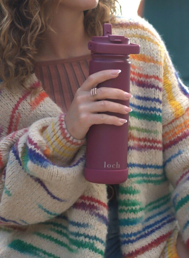 Water Bottle - 2-in1 Straw Lid 650 ml