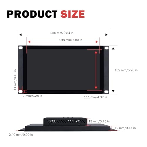 LCD Touch Screen 3U Rack Mount Monitor - DP-0100 9 Inches 1280x720