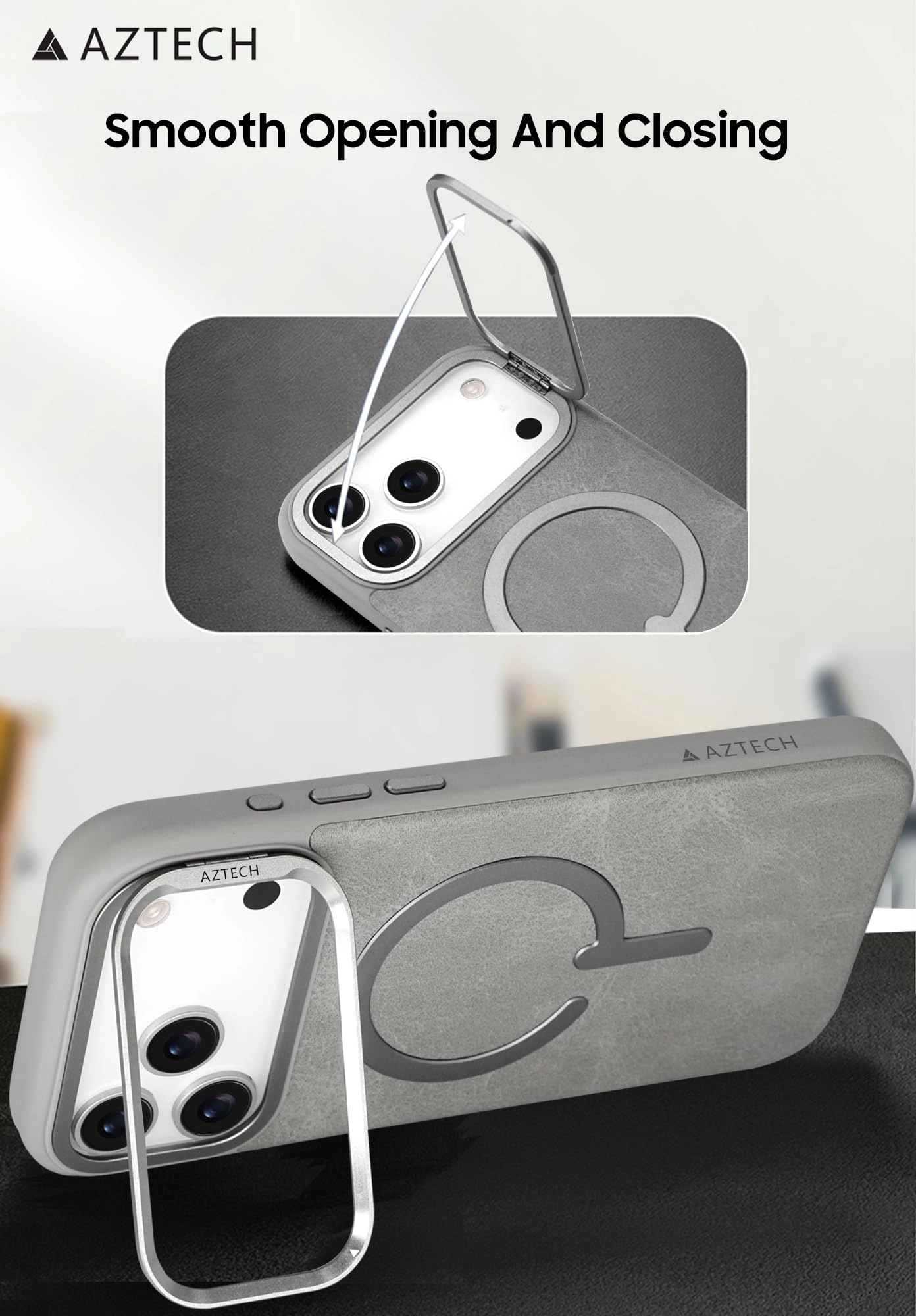 Premium Leather Case Full-Wrap Magnetic Cover with MagSafe for iPhone 17 Pro