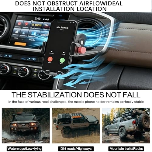 Aluminum Phone Mount for Jeep Wrangler JL & Gladiator JT