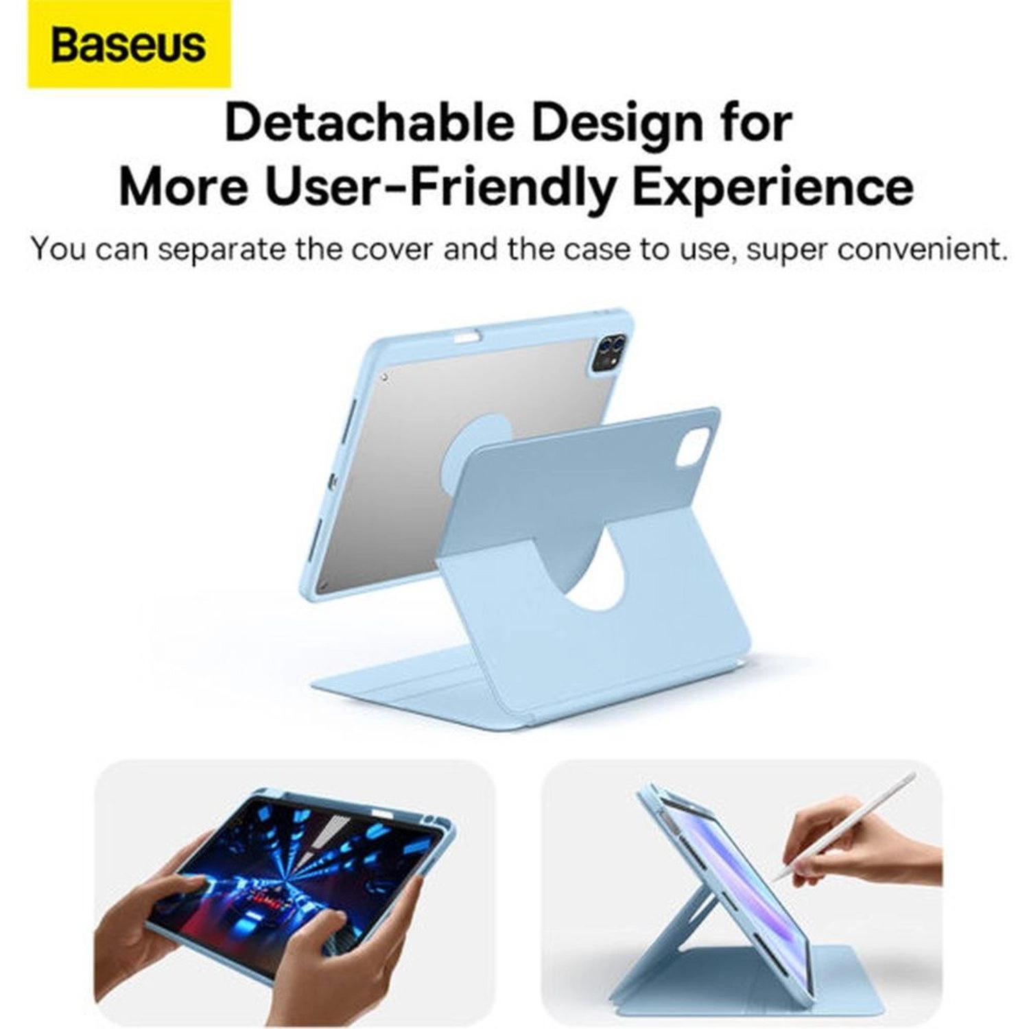 Magnetic Case with Pencil Holder for iPad 10.2-inch