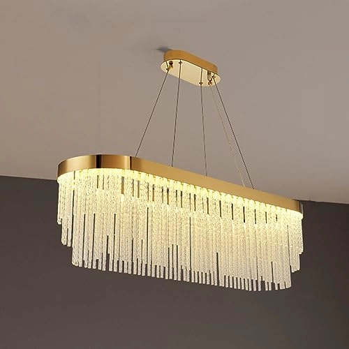 Crystal Chandelier - Golden tricolor light 100*38*30cm