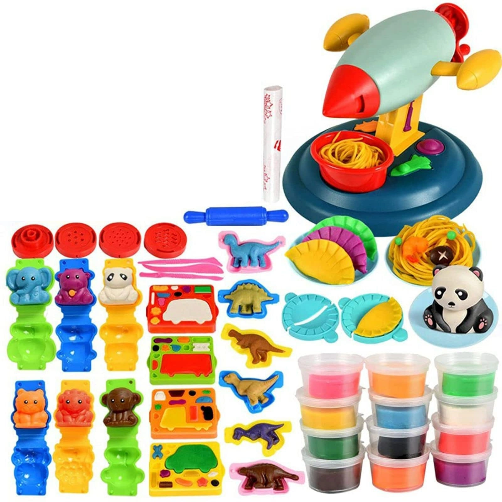 Arabest Rocket Noodle Playdough Toy Set - 47 pcs