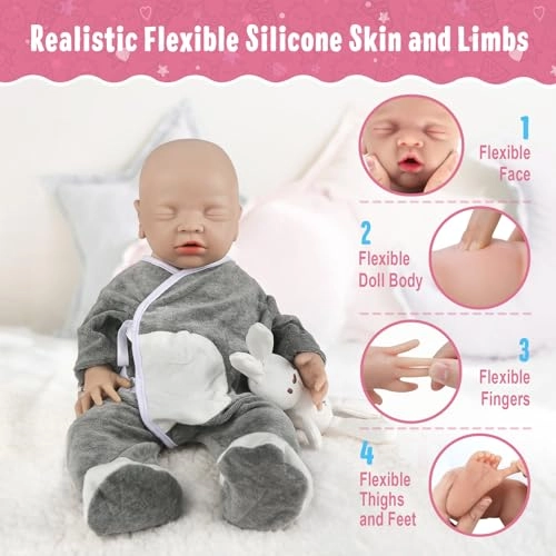 Reborn silicone baby doll - 18inch Boy Ages 3+