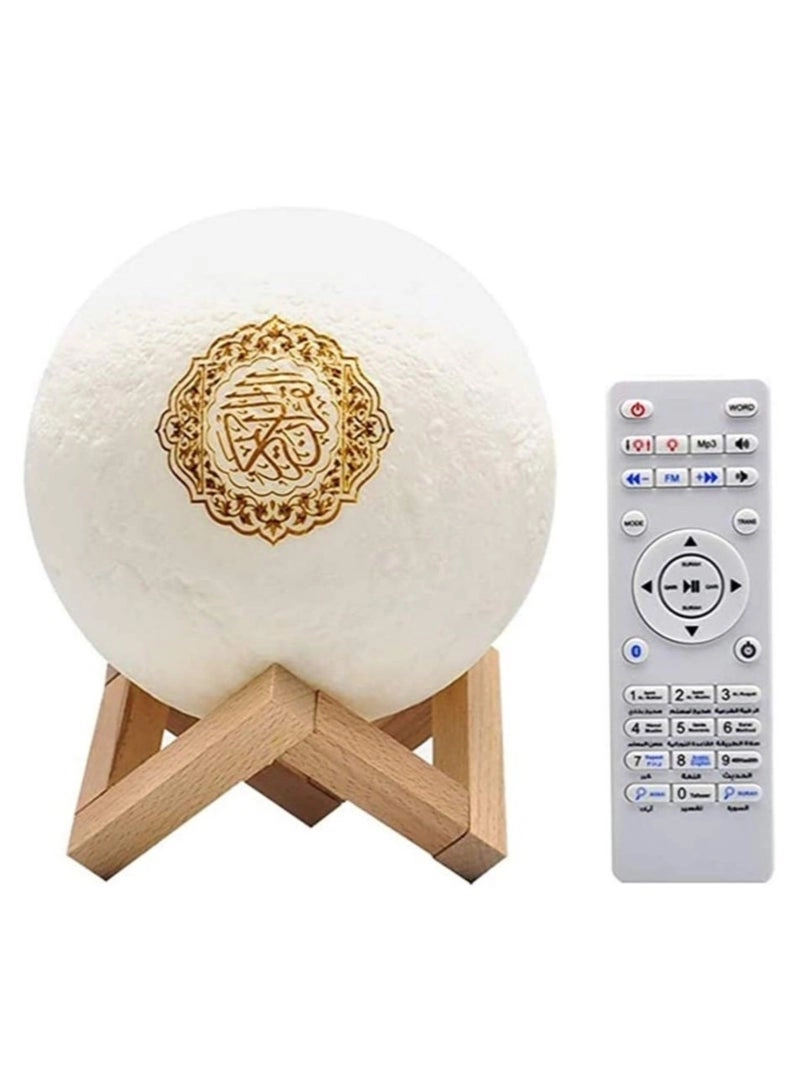 Moon Lamp Quran Speaker - 7-Color LED