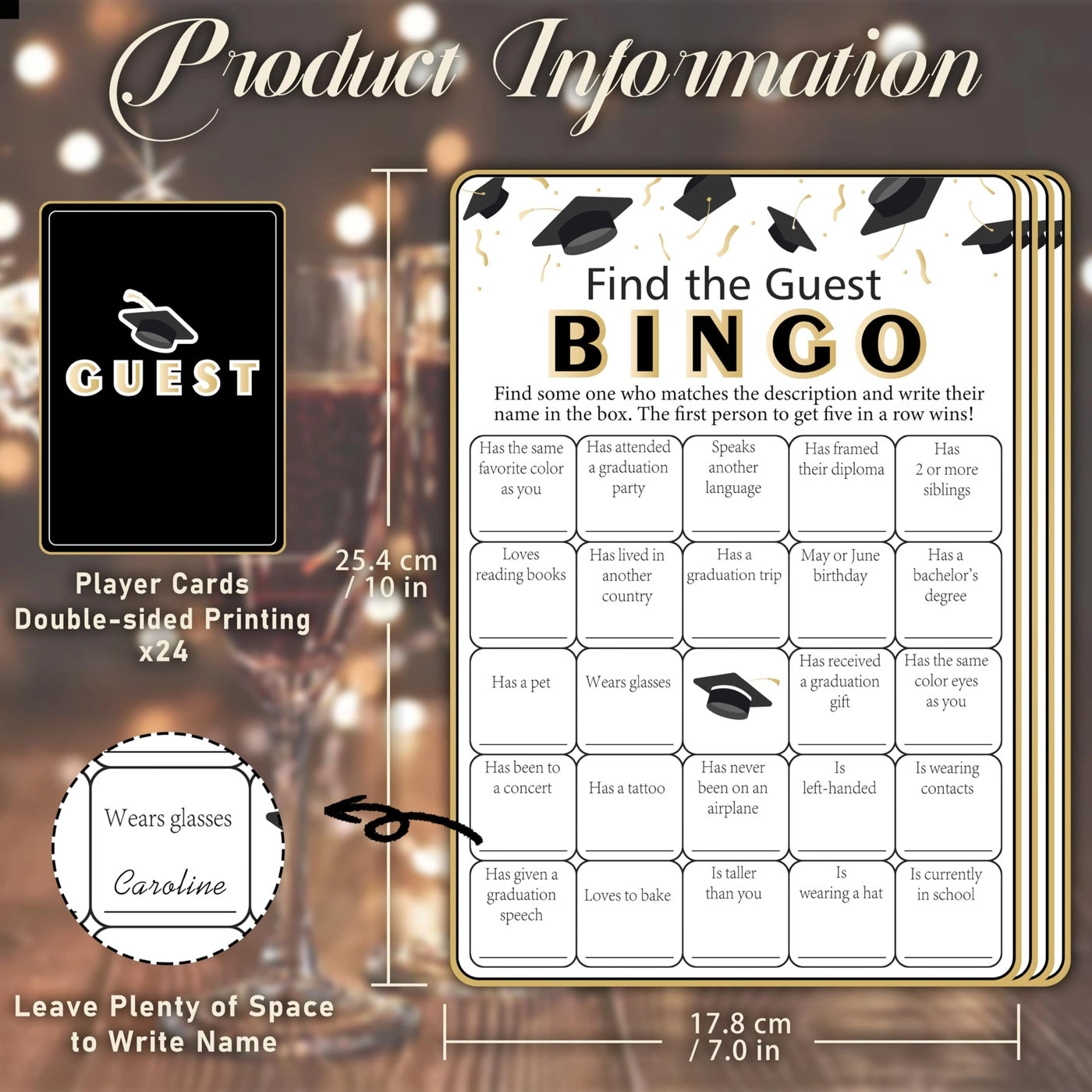Find The Guest Bingo Game - 24 piece(s)