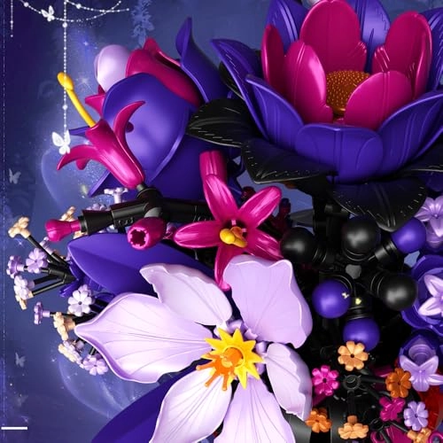 39098 Dark Series Building Blocks Flower Set - 947 pcs