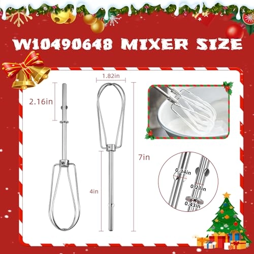 Hand Mixer Beaters - W10490648 2PACK