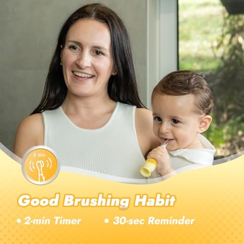 Toddler Sonic Electric Toothbrush - Ages 1-3 Years 2 Brush Heads