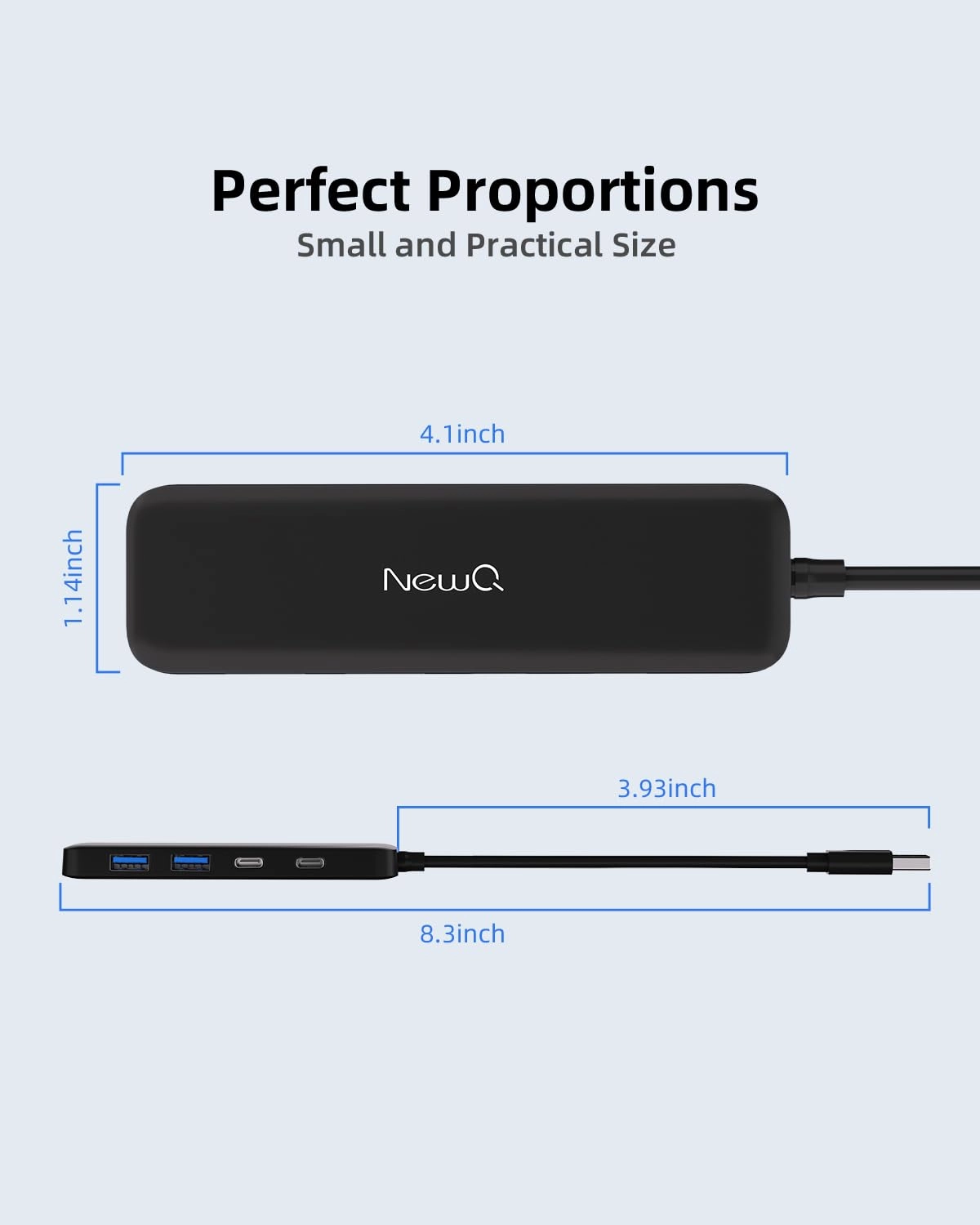 USB Hub 4 Ports - 2x USB-C 3.0 2x USB-A 3.0